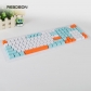 Salmon 104+9 PBT Doubleshot Opaque Keycaps Set OEM Profile for Mechanical Gaming Keyboard ANSI ISO Layout 61/87/104/108